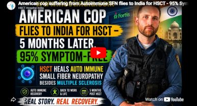American patient 95 percent symptom free five months after HSCT in India
